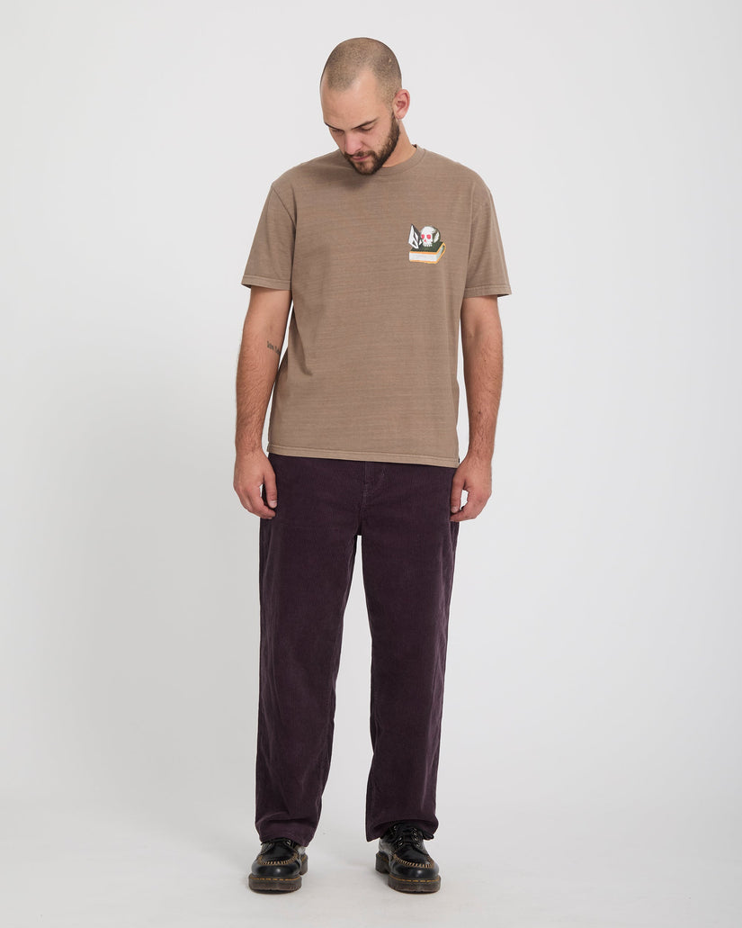 Billow Tapered Cordhose - Raisin