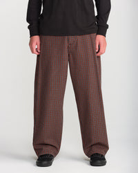 Billow Plaid Hose - Patina Brown