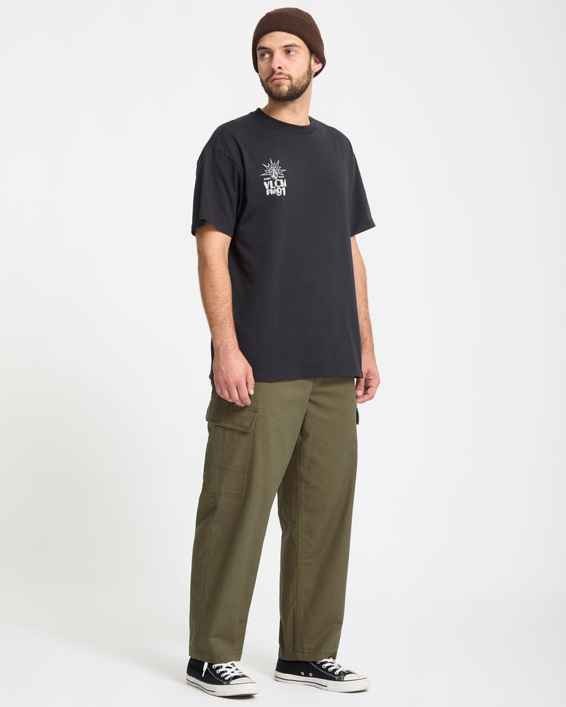 Billow Tapered Elasticated Waist Cargohose - Sage Leaf