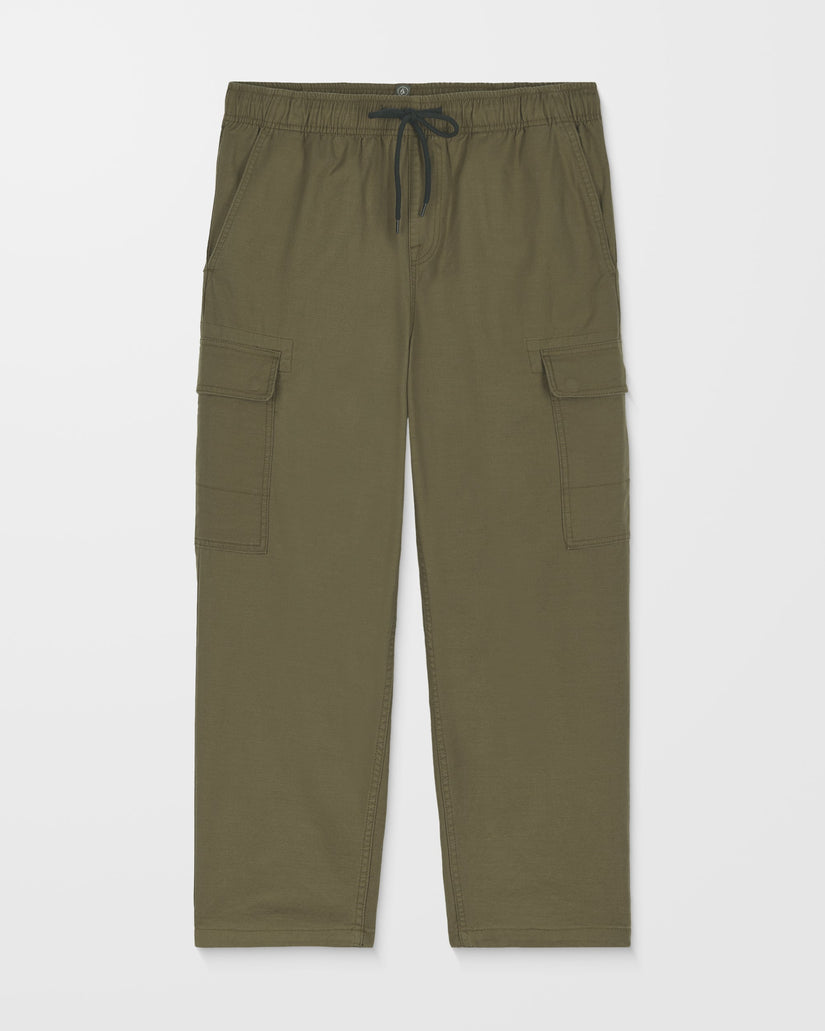 Billow Tapered Elasticated Waist Cargohose - Sage Leaf