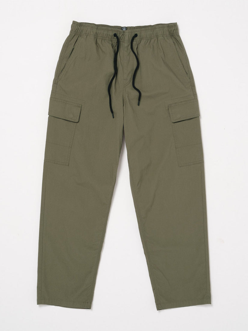 Billow Tapered Elasticated Waist Cargo - WINTERMOSS