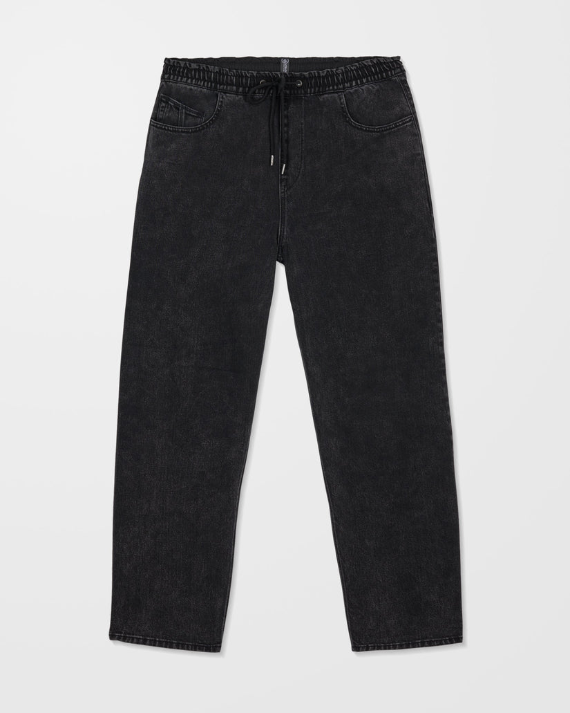 Freazy Loose Elasticated Waist Jeans - Blackity Black