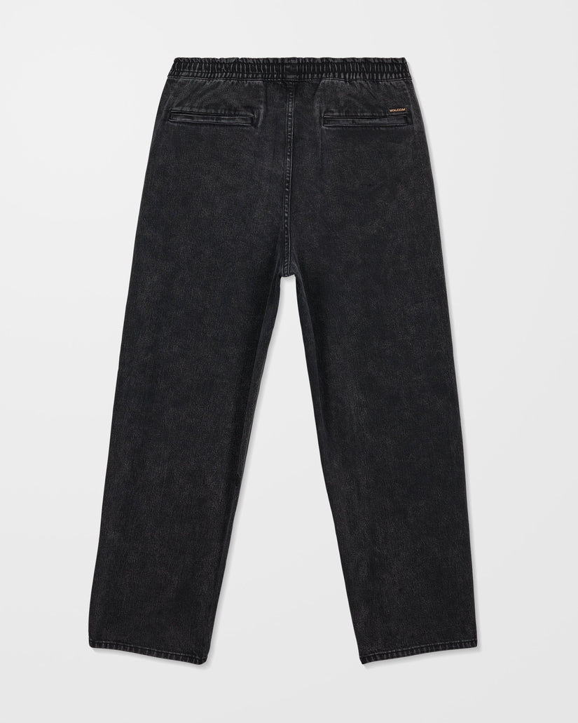 Freazy Loose Elasticated Waist Jeans - Blackity Black
