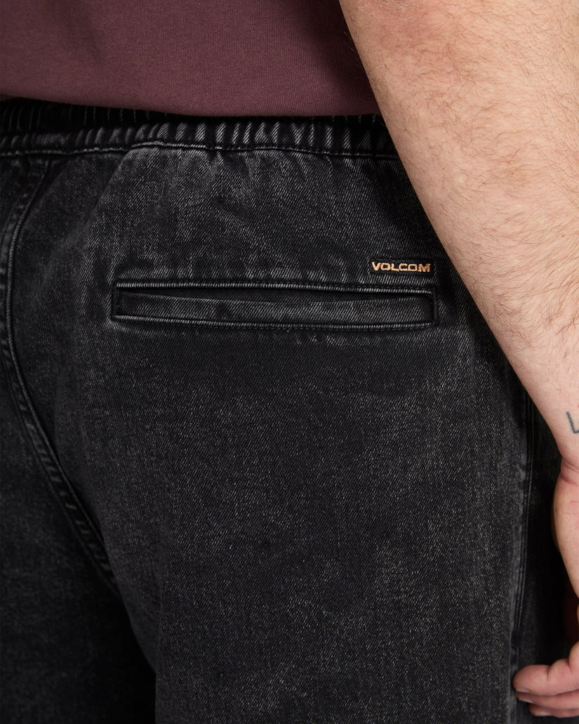 Freazy Loose Elasticated Waist Jeans - Blackity Black