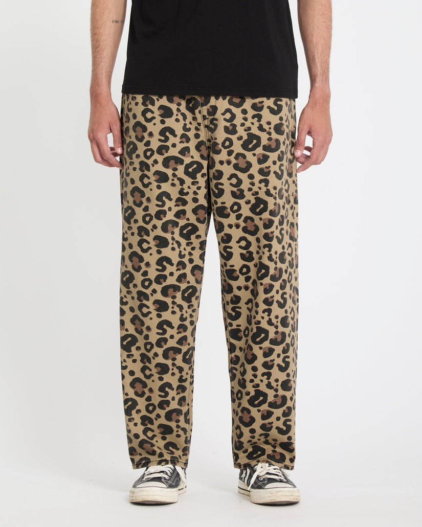 Freazy Loose Elasticated Waist Jeans - Cheetah
