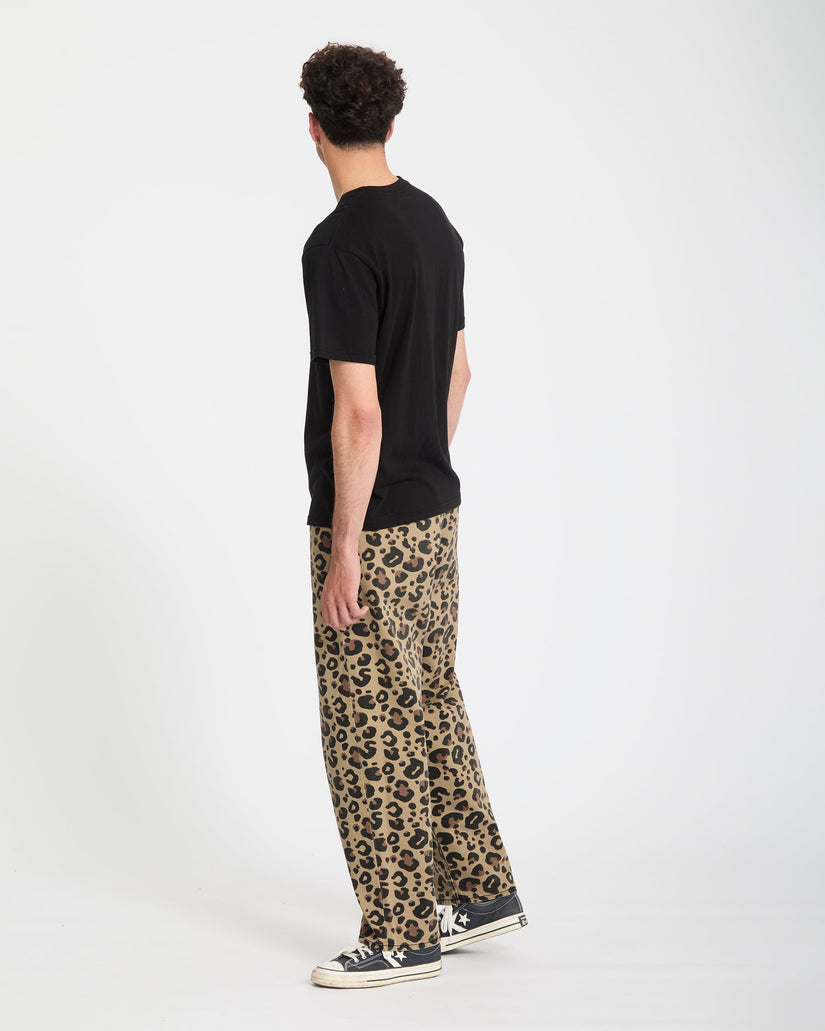 Freazy Loose Elasticated Waist Jeans - Cheetah