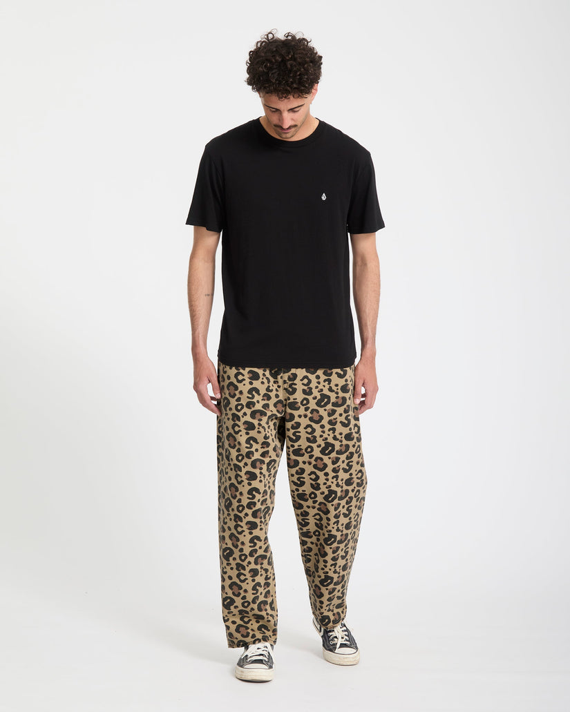 Freazy Loose Elasticated Waist Jeans - Cheetah