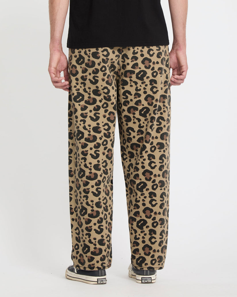 Freazy Loose Elasticated Waist Jeans - Cheetah
