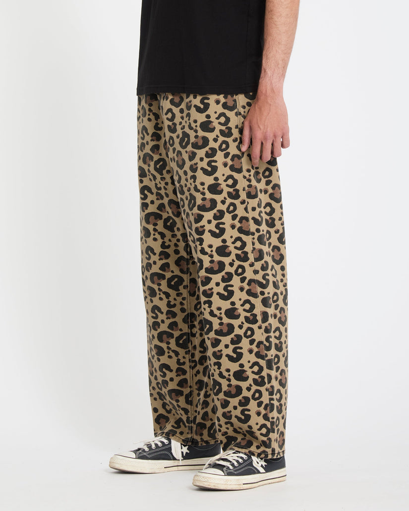 Freazy Loose Elasticated Waist Jeans - Cheetah
