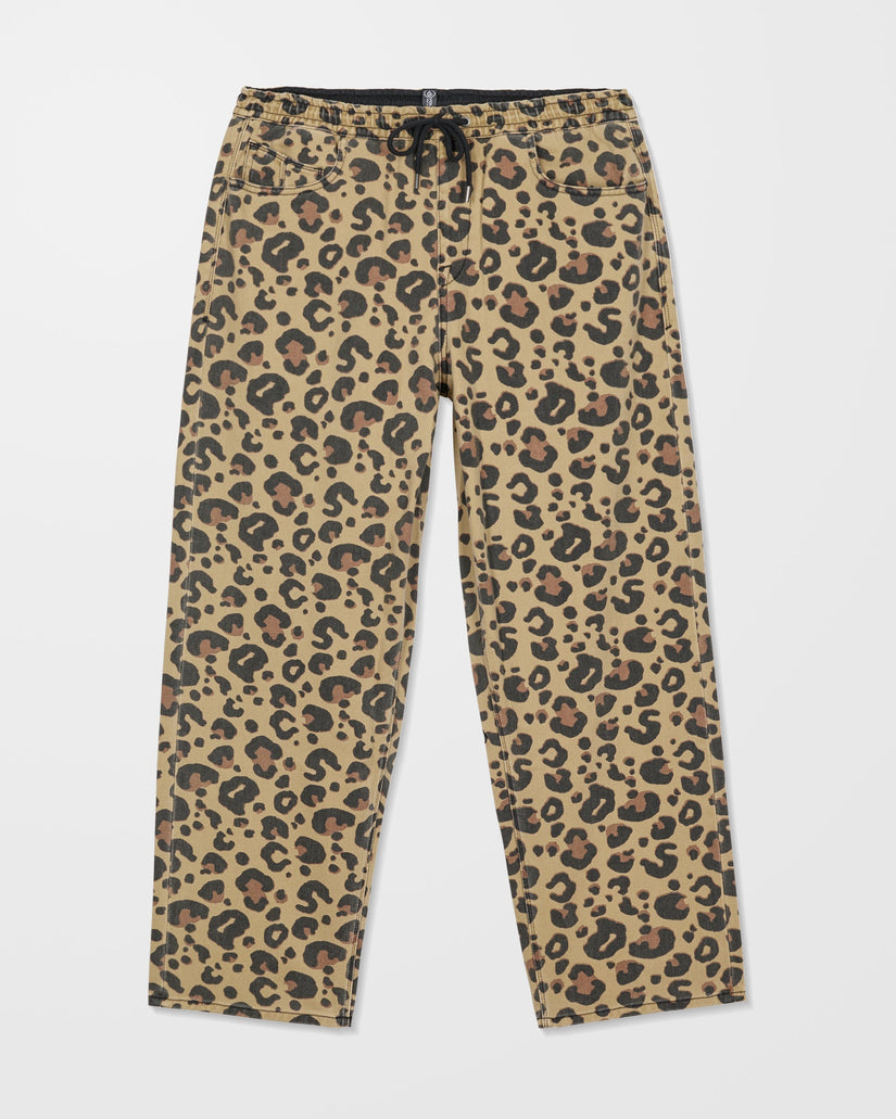 Freazy Loose Elasticated Waist Jeans - Cheetah