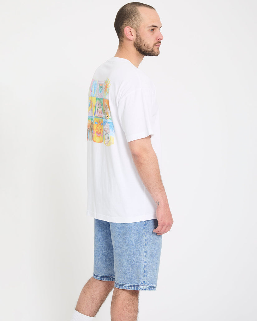 Freazy 22" Denim Elasticated Waist Shorts - Pale Aqua