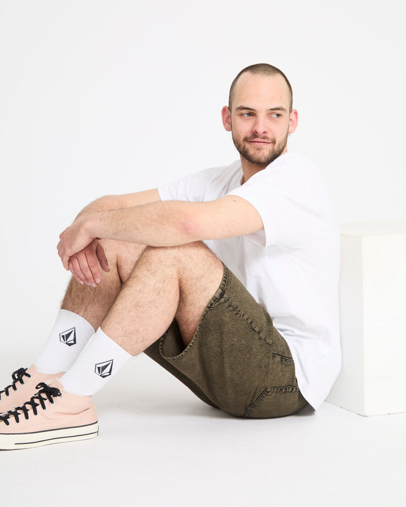Billow 22" Jeansshorts - Sage Leaf