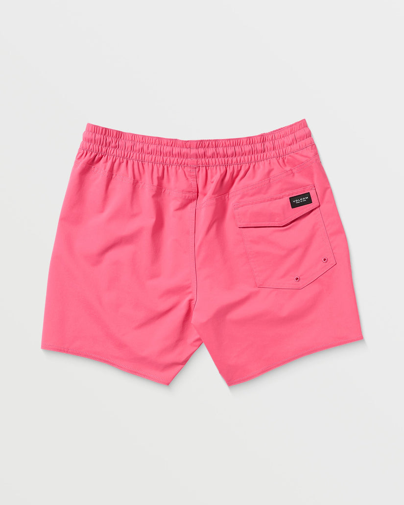 Lido Solid Trunk 16" Boardshorts - NEON PINK