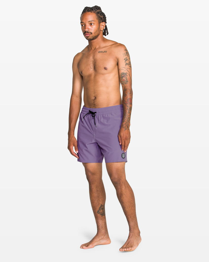 Lido Solid Trunk 16" Boardshorts - Violet