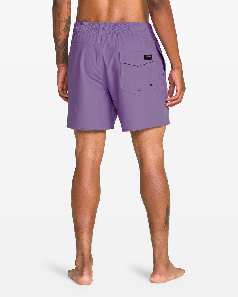 Lido Solid Trunk 16" Boardshorts - Violet