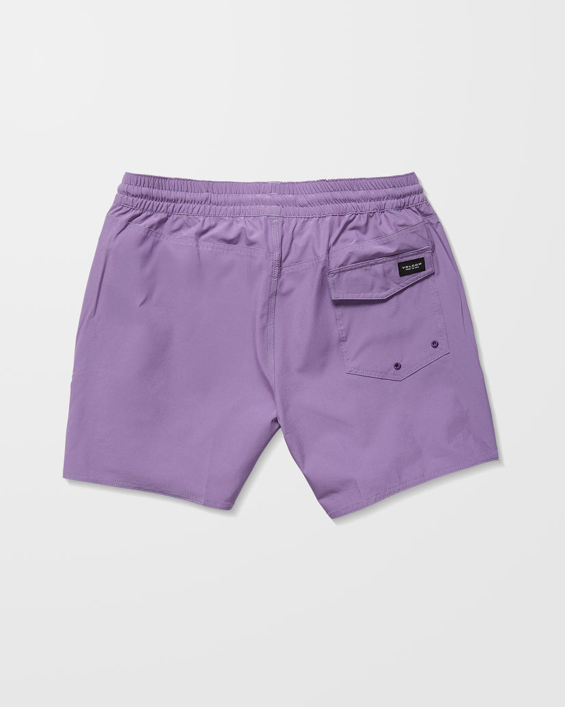 Lido Solid Trunk 16" Boardshorts - Violet