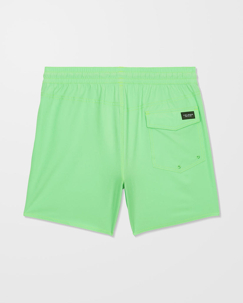Lido Solid Trunk 16" Boardshorts - Island Green