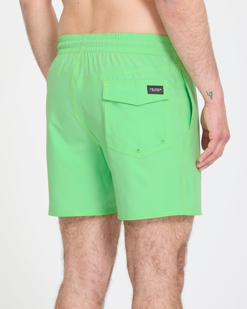 Lido Solid Trunk 16" Boardshorts - Island Green