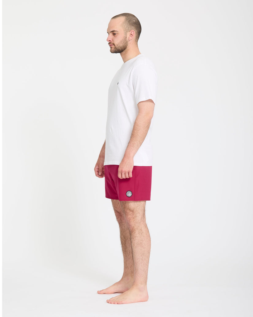 Lido Solid Trunk 16" Boardshorts - Sangria
