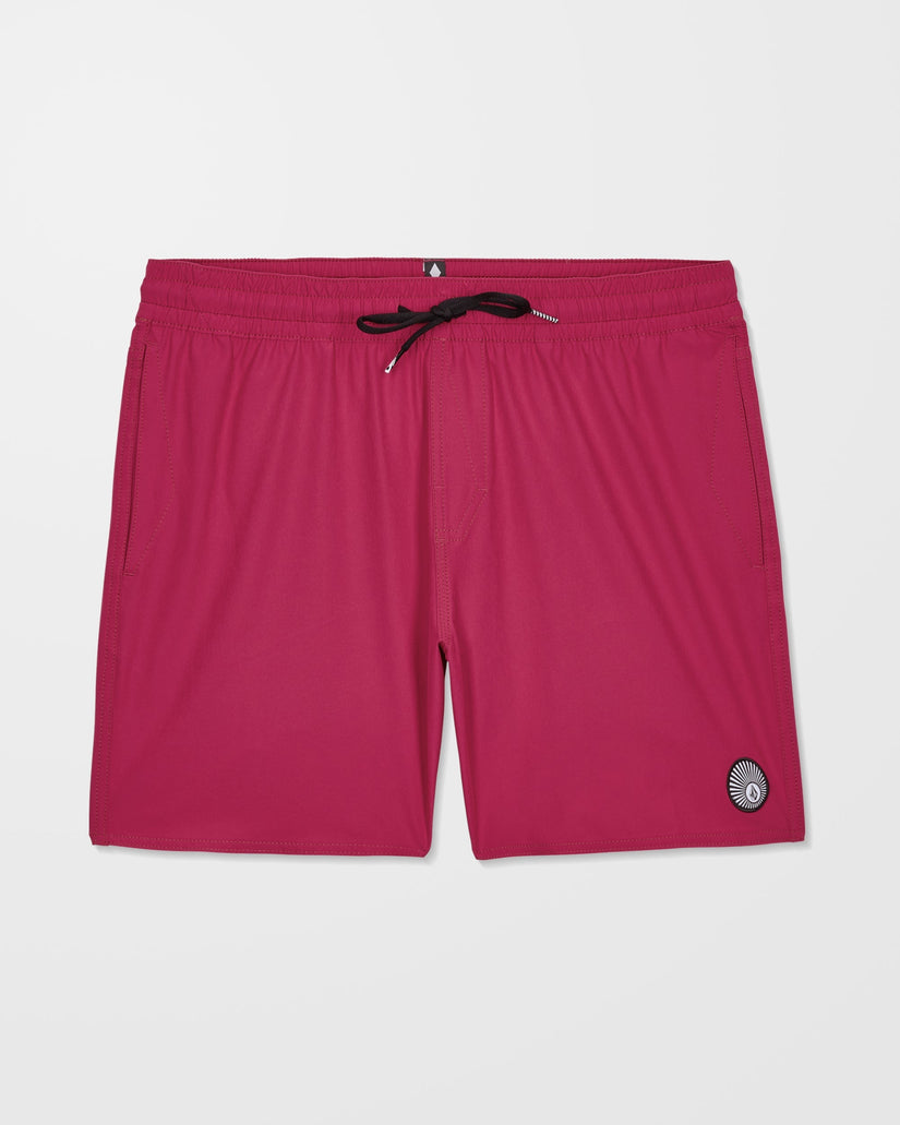 Lido Solid Trunk 16" Boardshorts - Sangria