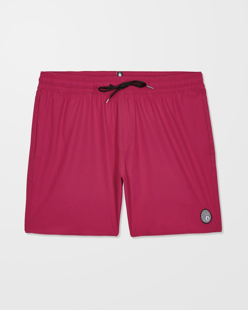 Lido Solid Trunk 16" Boardshorts - Sangria