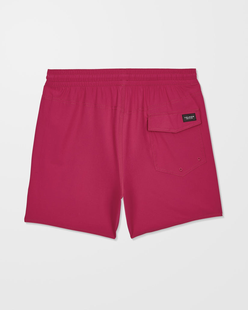 Lido Solid Trunk 16" Boardshorts - Sangria