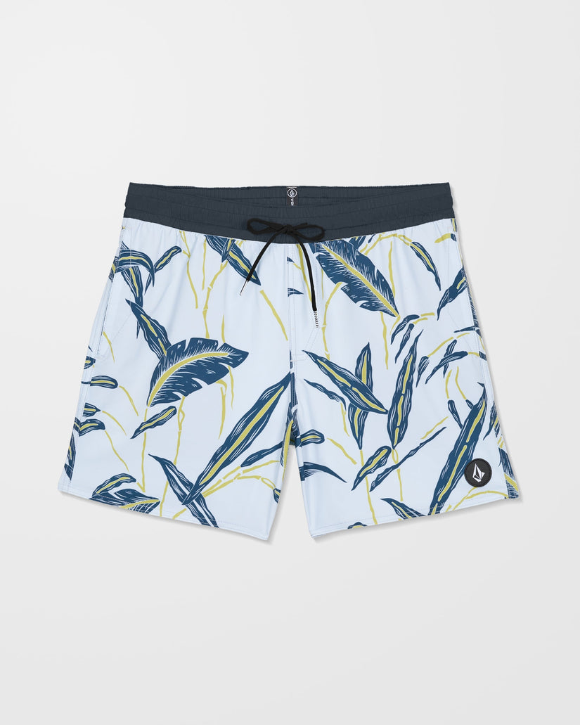 Lido Print Trunk 16" Boardshorts - Light Blue Acid