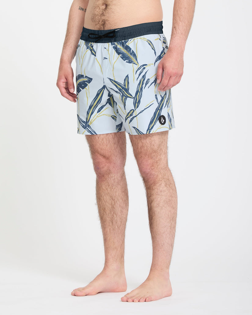 Lido Print Trunk 16" Boardshorts - Light Blue Acid