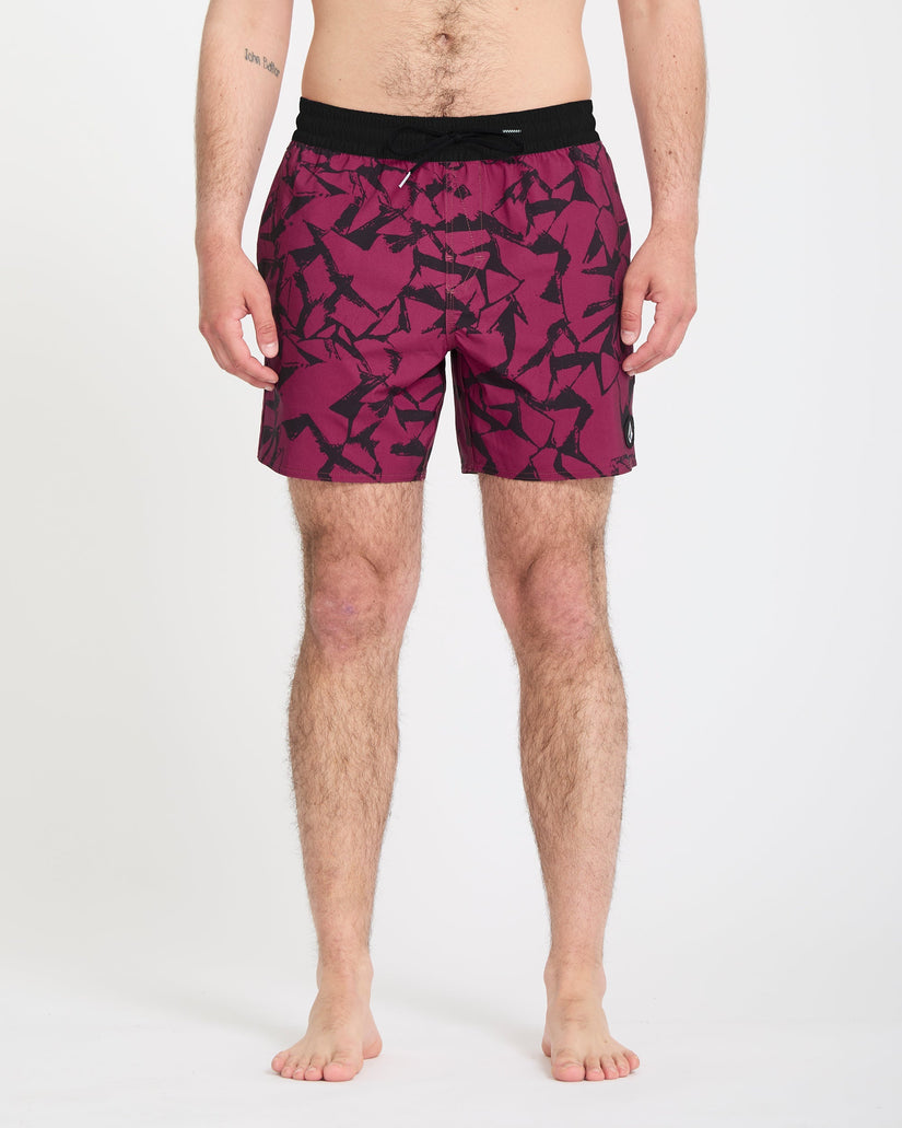 Lido Print Trunk 16" Boardshorts - Sangria