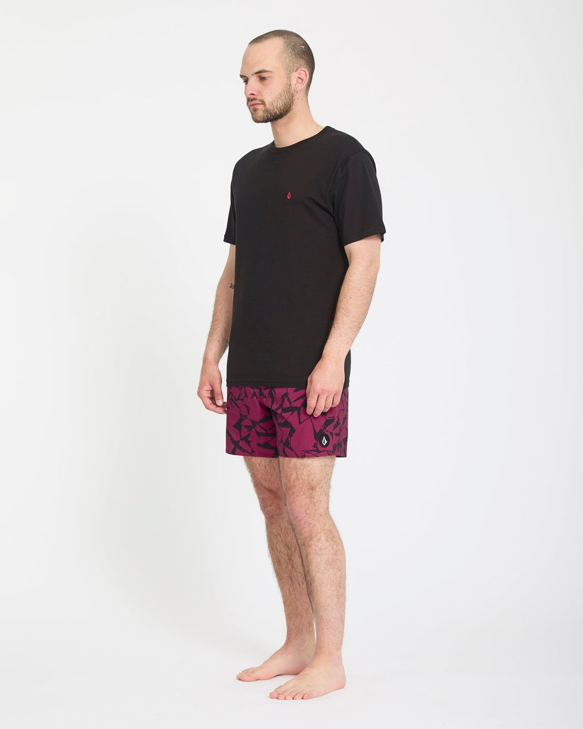 Lido Print Trunk 16" Boardshorts - Sangria