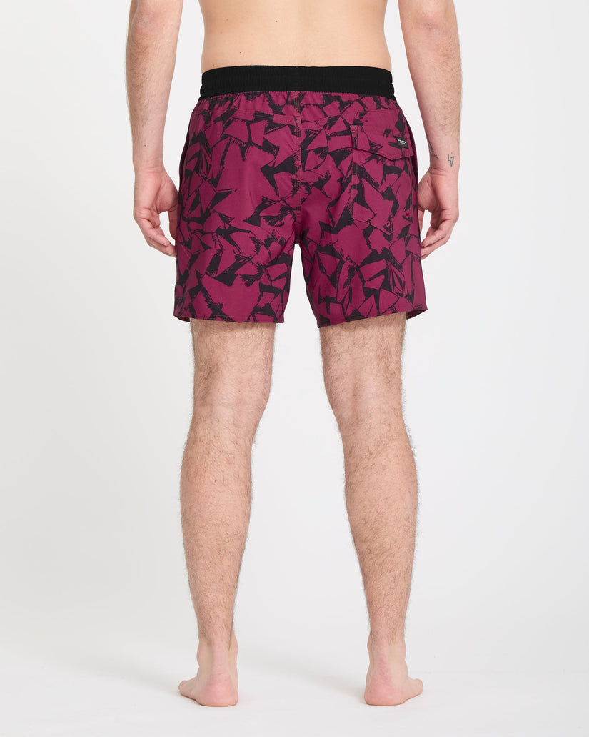Lido Print Trunk 16" Boardshorts - Sangria