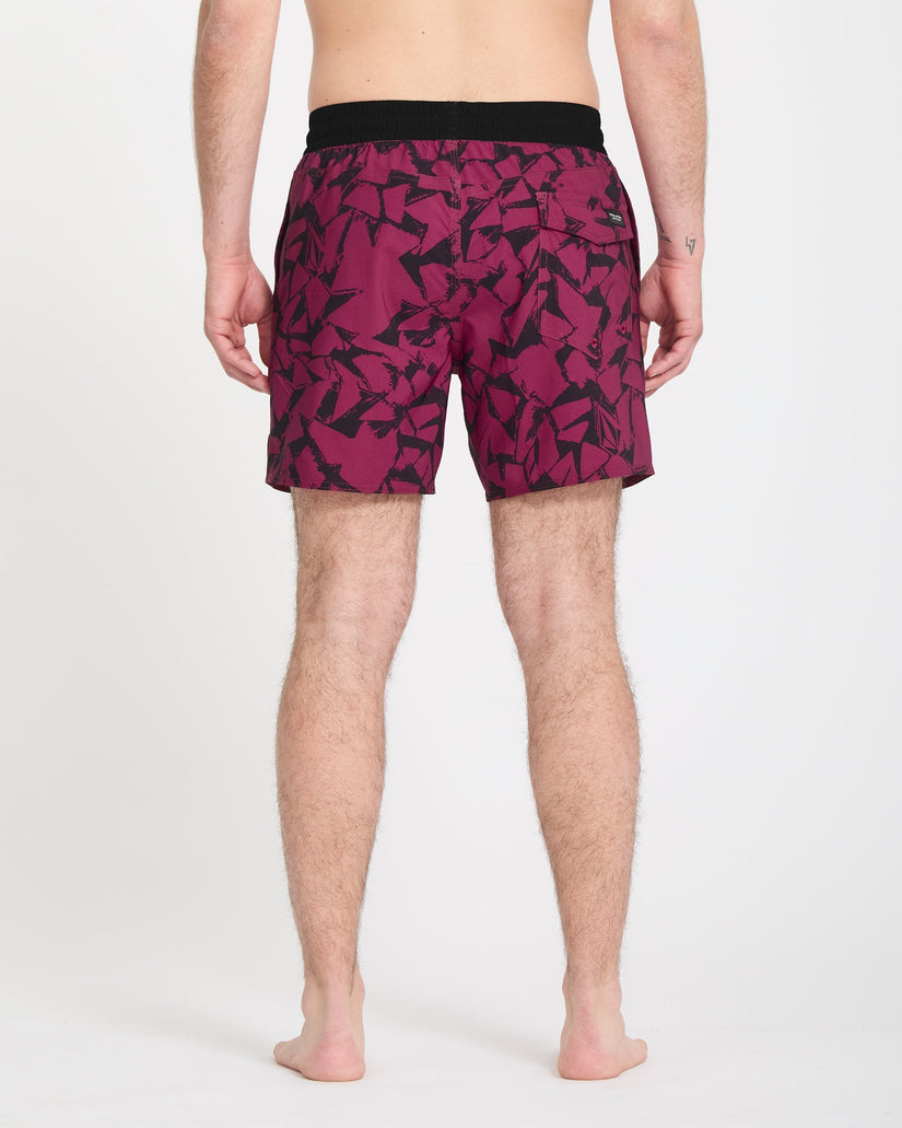 Lido Print Trunk 16" Boardshorts - Sangria