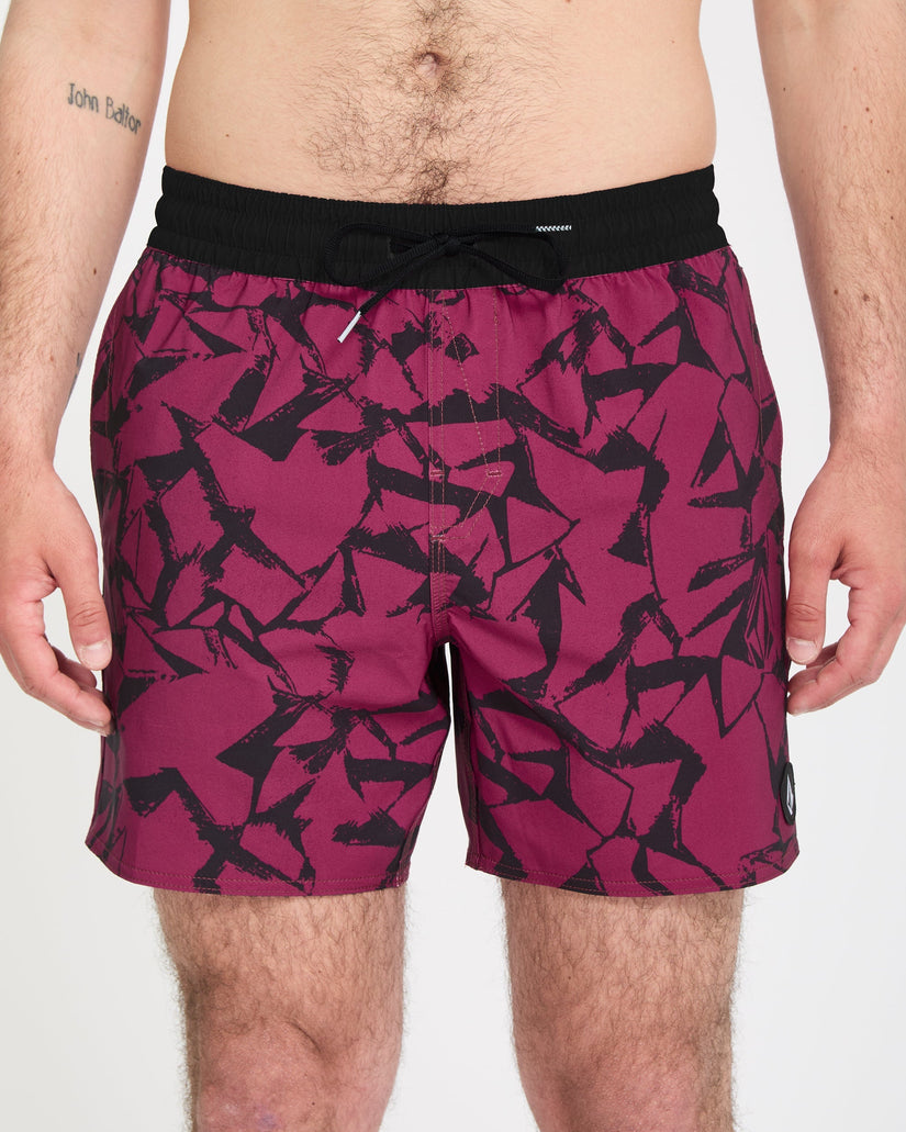 Lido Print Trunk 16" Boardshorts - Sangria