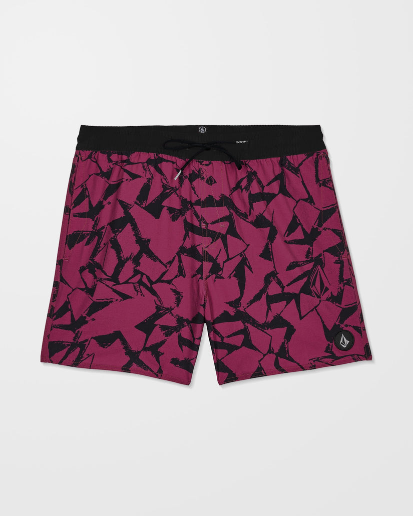 Lido Print Trunk 16" Boardshorts - Sangria
