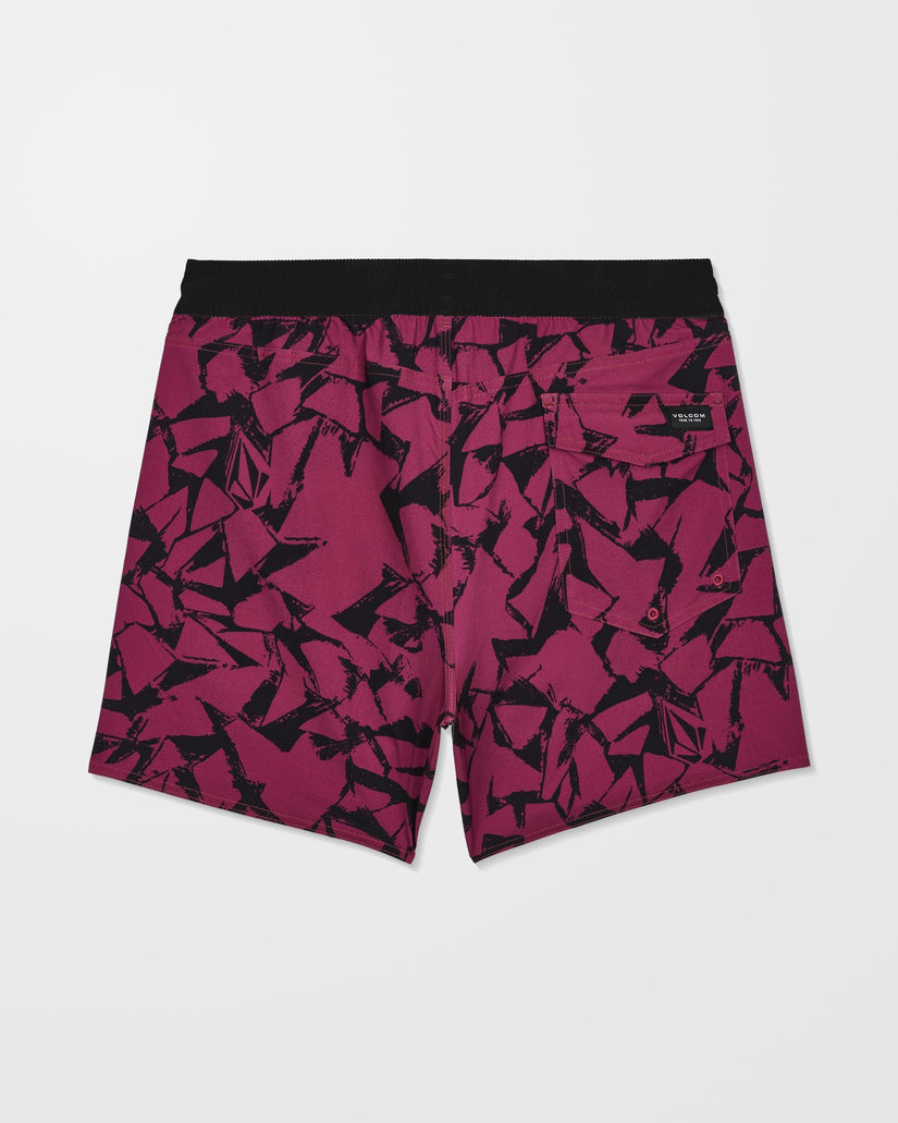 Lido Print Trunk 16" Boardshorts - Sangria