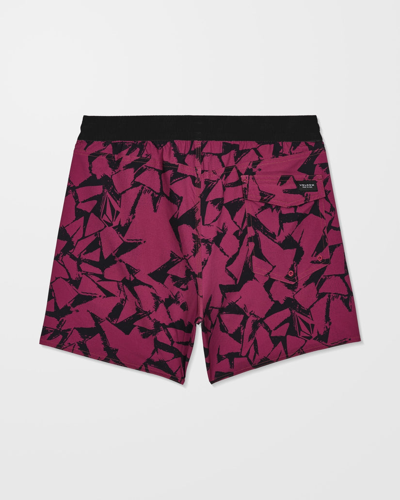 Lido Print Trunk 16" Boardshorts - Sangria
