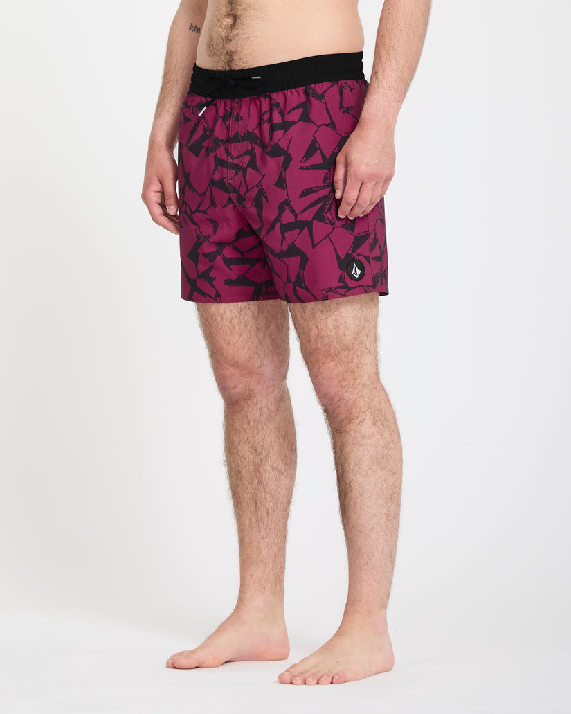 Lido Print Trunk 16" Boardshorts - Sangria