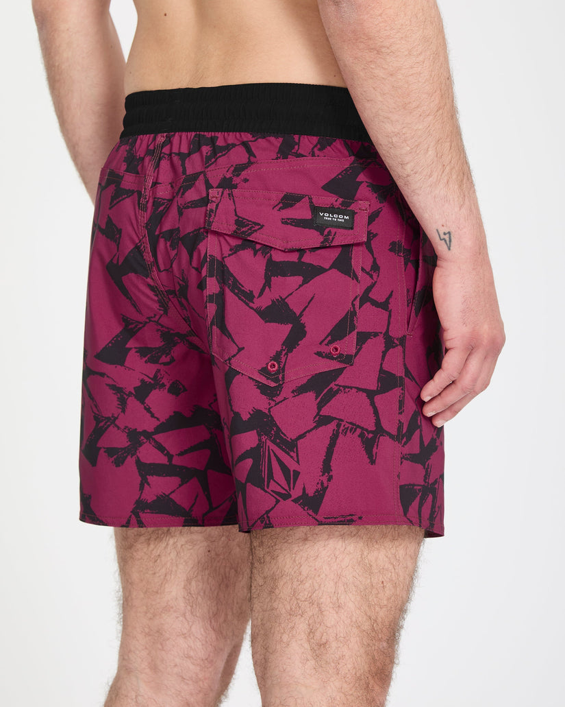 Lido Print Trunk 16" Boardshorts - Sangria
