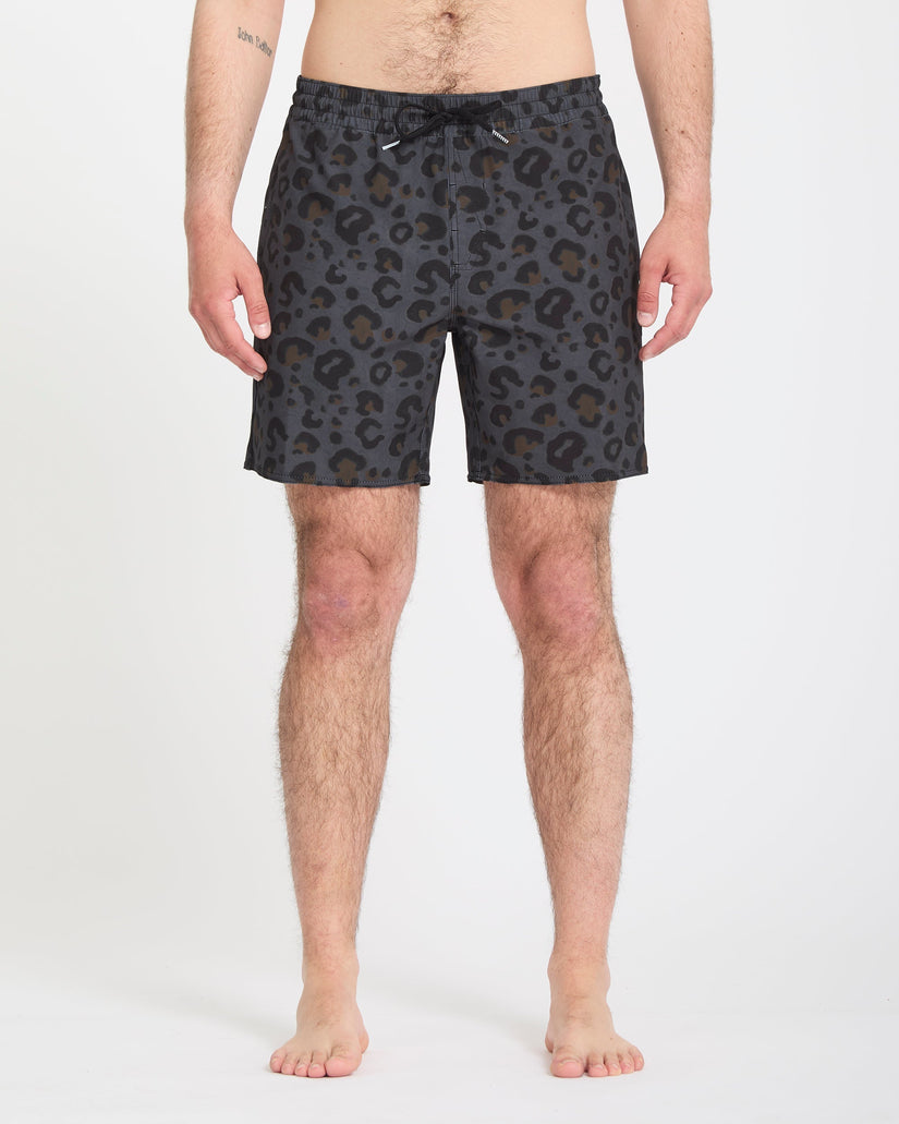 Melange Trunk 17" Boardshorts - Asphalt Black