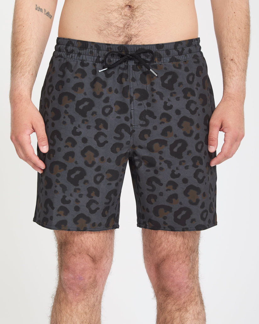 Melange Trunk 17" Boardshorts - Asphalt Black