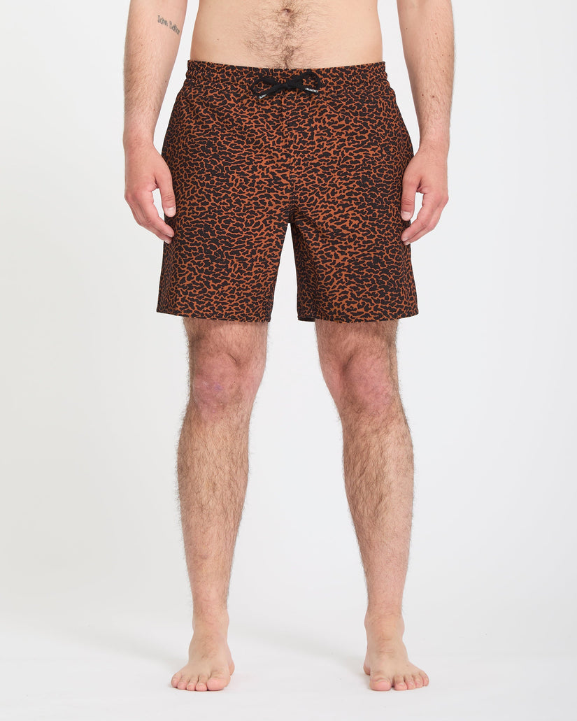 Melange Trunk 17" Boardshorts - Brown Horn