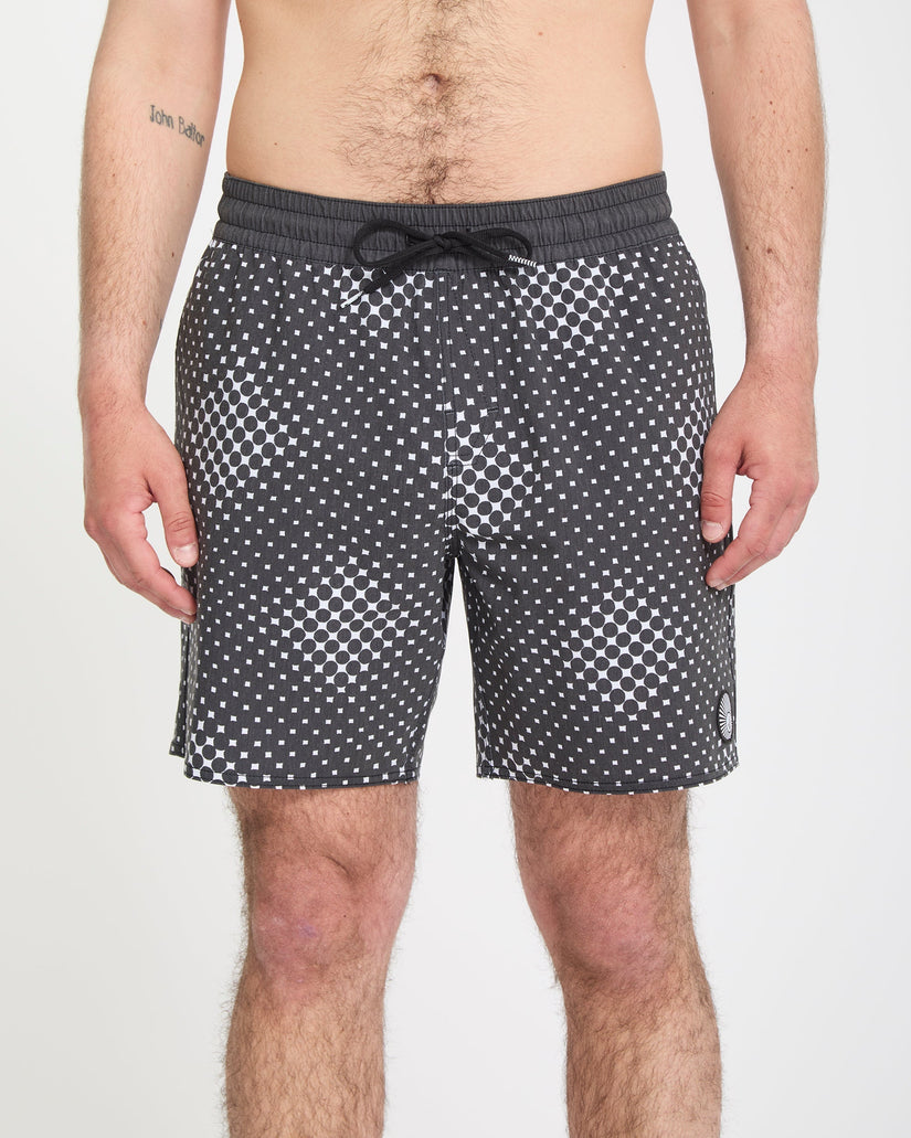 Psyche Cotton Trunk 17" Boardshorts - Matte Black