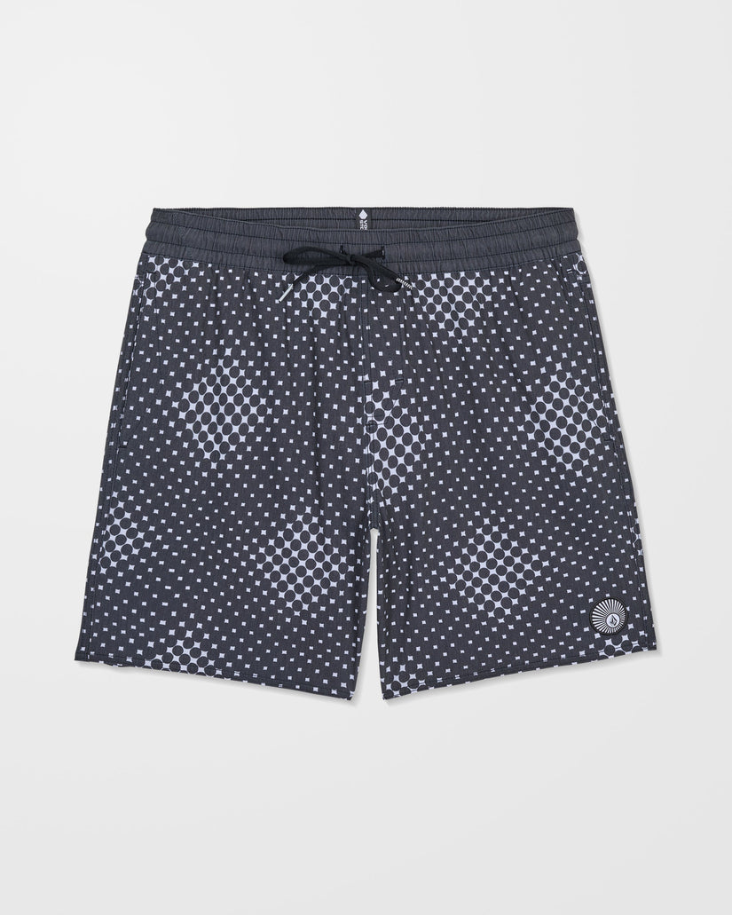 Psyche Cotton Trunk 17" Boardshorts - Matte Black