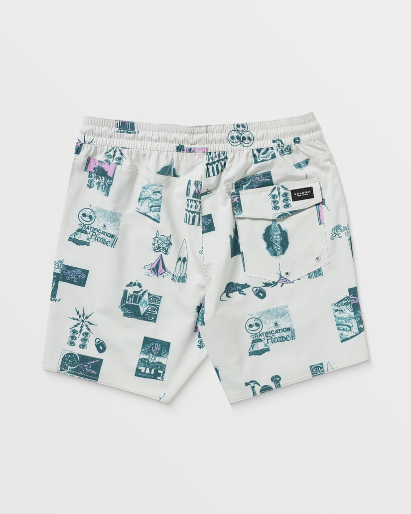 Psyche Cotton Trunk 17" Boardshorts - Stone
