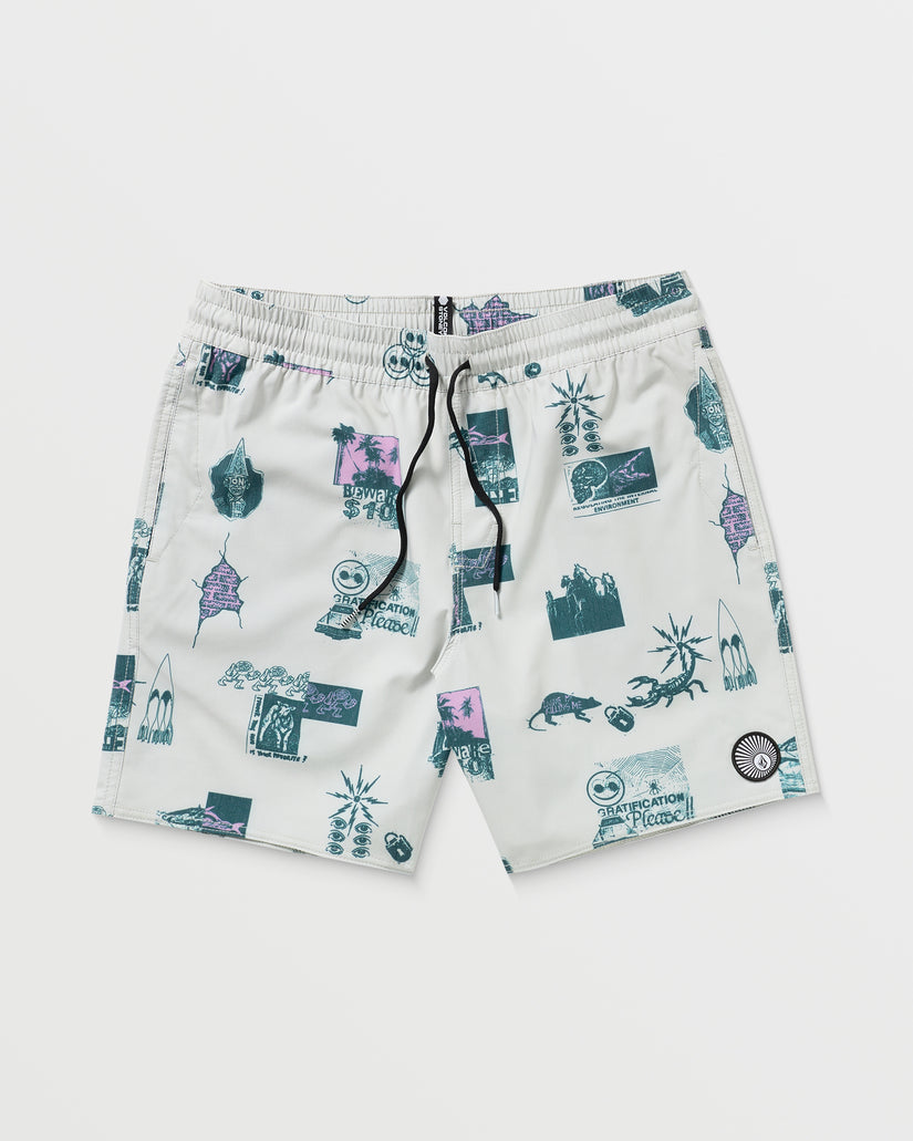 Psyche Cotton Trunk 17" Boardshorts - Stone