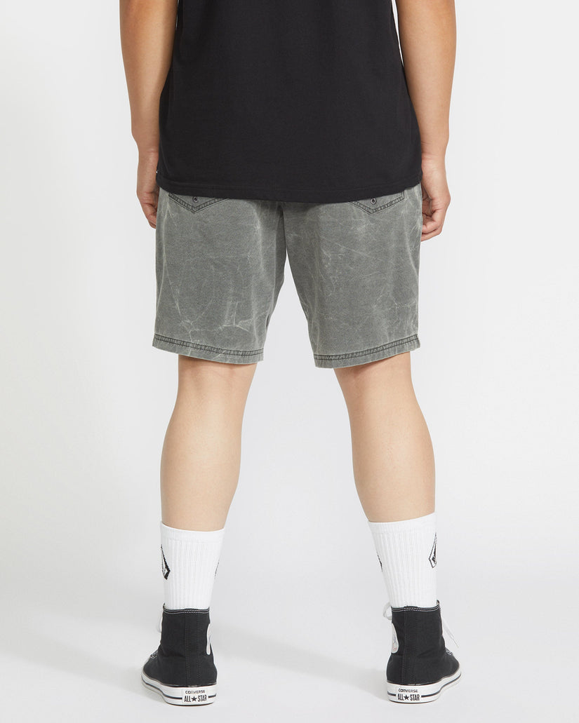 Stone Faded 19" Hybrid Shorts - STEALTH