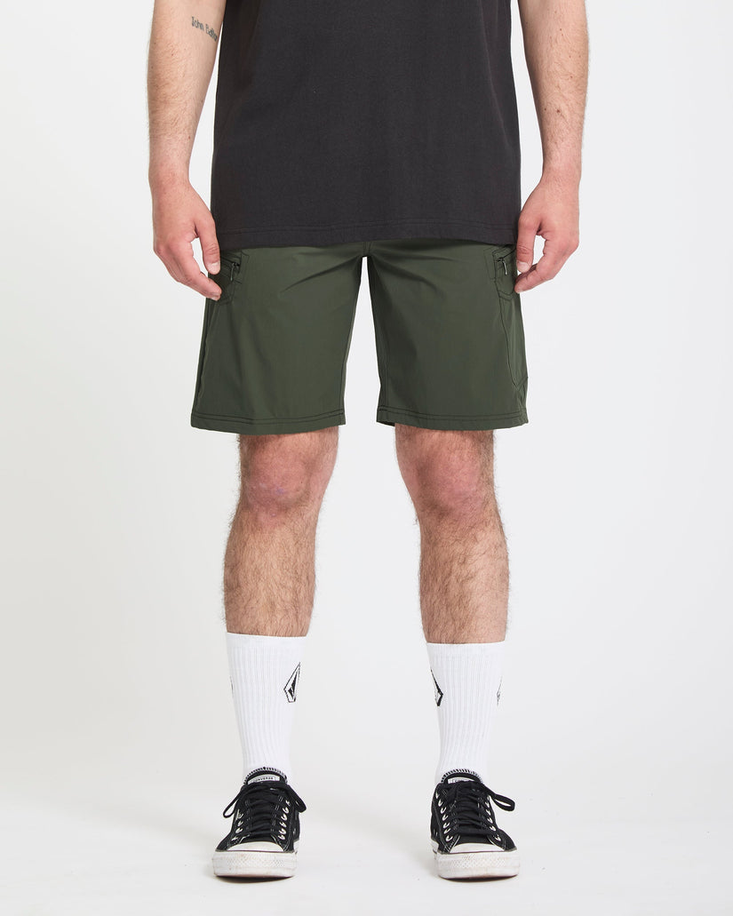 Cashed In Cargo 20" Hybrid-Shorts - Squadron Green