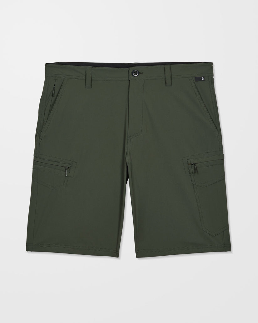 Cashed In Cargo 20" Hybrid-Shorts - Squadron Green