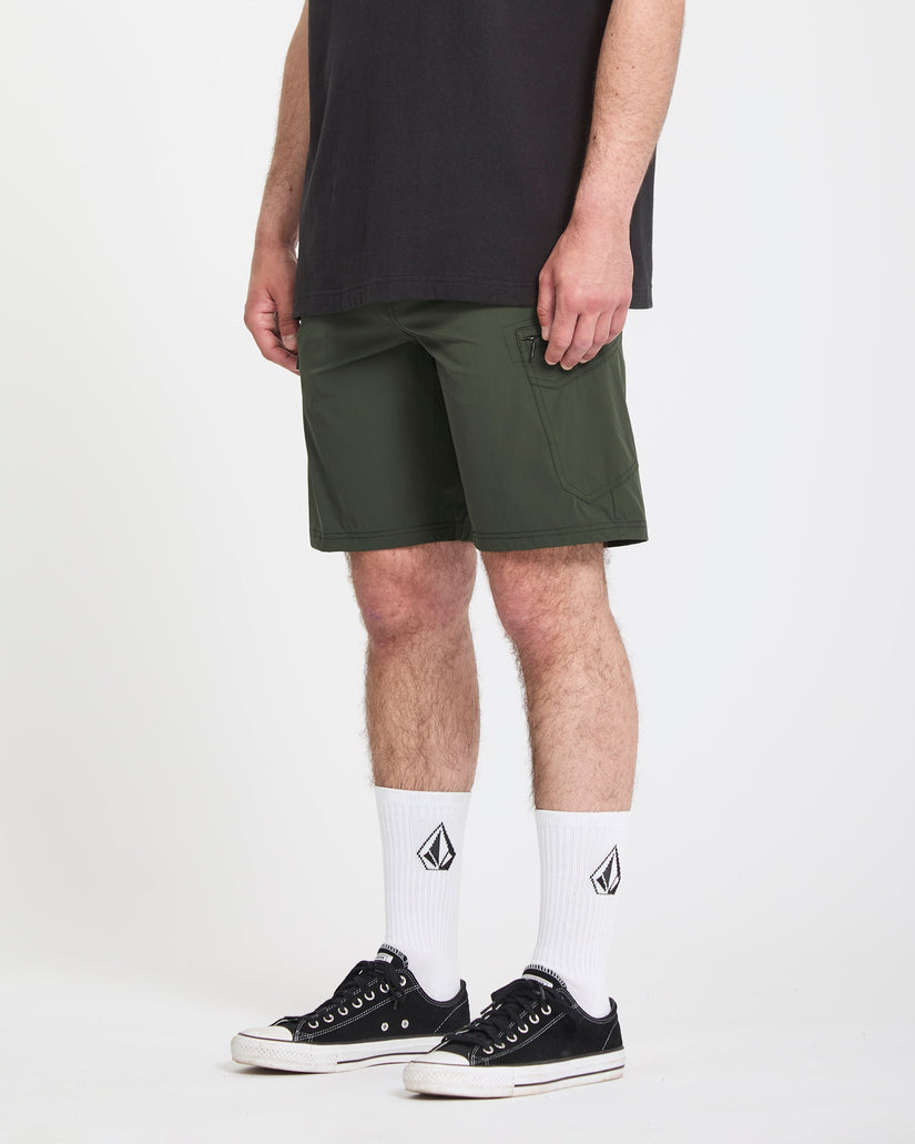 Cashed In Cargo 20" Hybrid-Shorts - Squadron Green