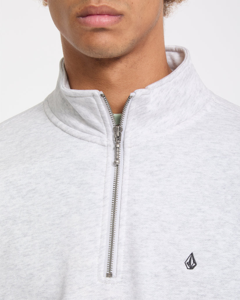 Single Stone Quarter Zip Sweatshirt - Bone Heather
